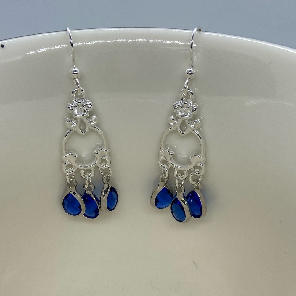 Pretty blue chandelier earrings